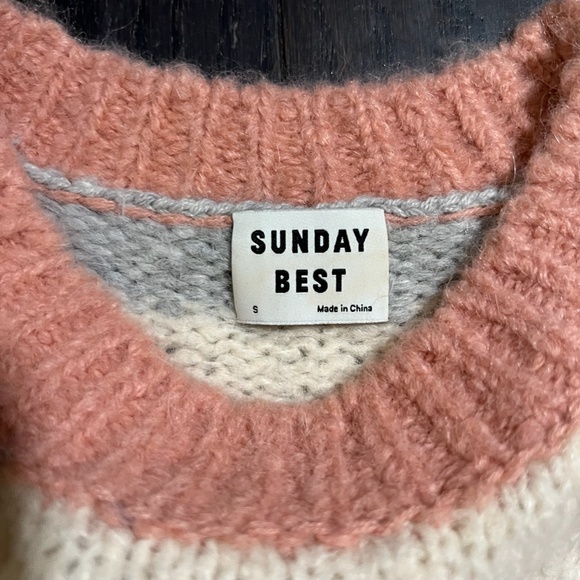 Aritzia Sunday Best Lennie Striped Ice Cream Sweater Size small - Picture 2 of 6